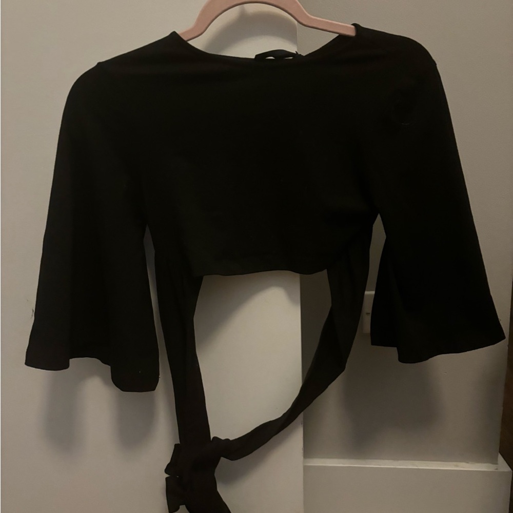 NWT Fashion Union Tie Knot Crop Top - Picture 3 of 5